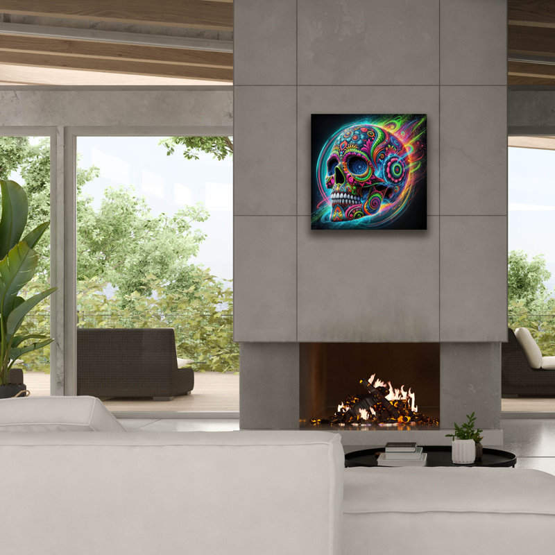 'Skull Graffiti' by Rey Klimt Wall Art