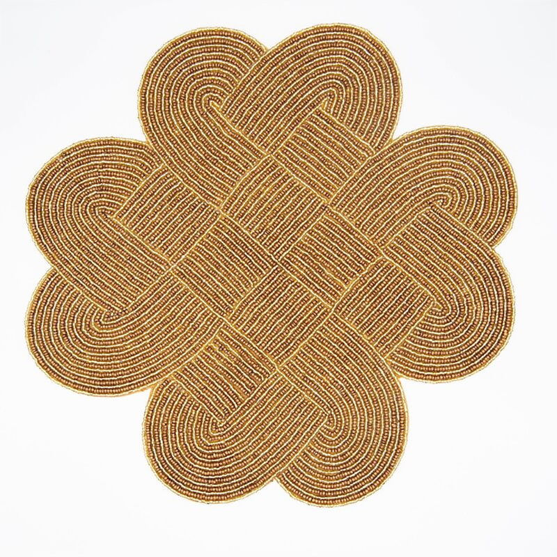 Knot Placemats, Brown/Yellow