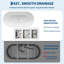 Baignoire autoportante en acrylique à double paroi GarveeHome avec drain et trop-plein mat, confort ergonomique, certifié cUPC, installation facile