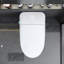 Toilette intelligente à bidet avec pulvérisateur d'eau chaude instantanée et sécheuse, fonction de chasse d'eau automatique / capteur de pied, affichage DEL