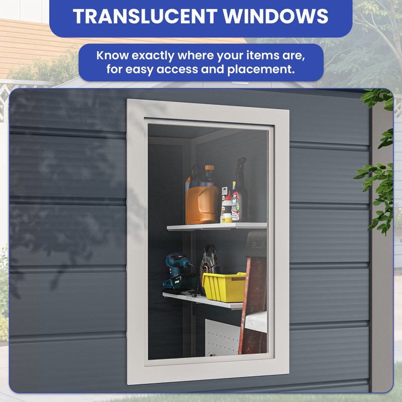 Resin Vertical Storage Shed, 89.70" H x 89.70" W x 70.80" D