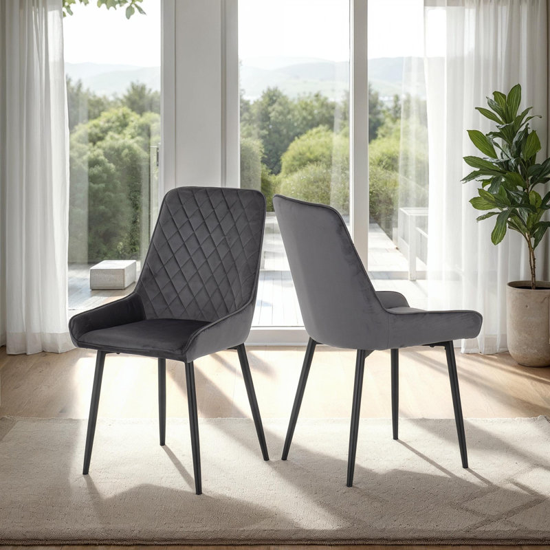 Azaiah Upholstered Dining Chair, Grey