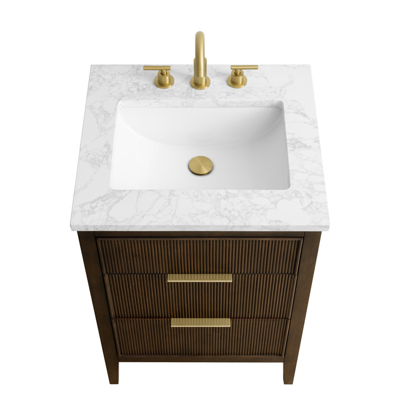 Emma 24" W Single Vanity, Chestnut Brown
