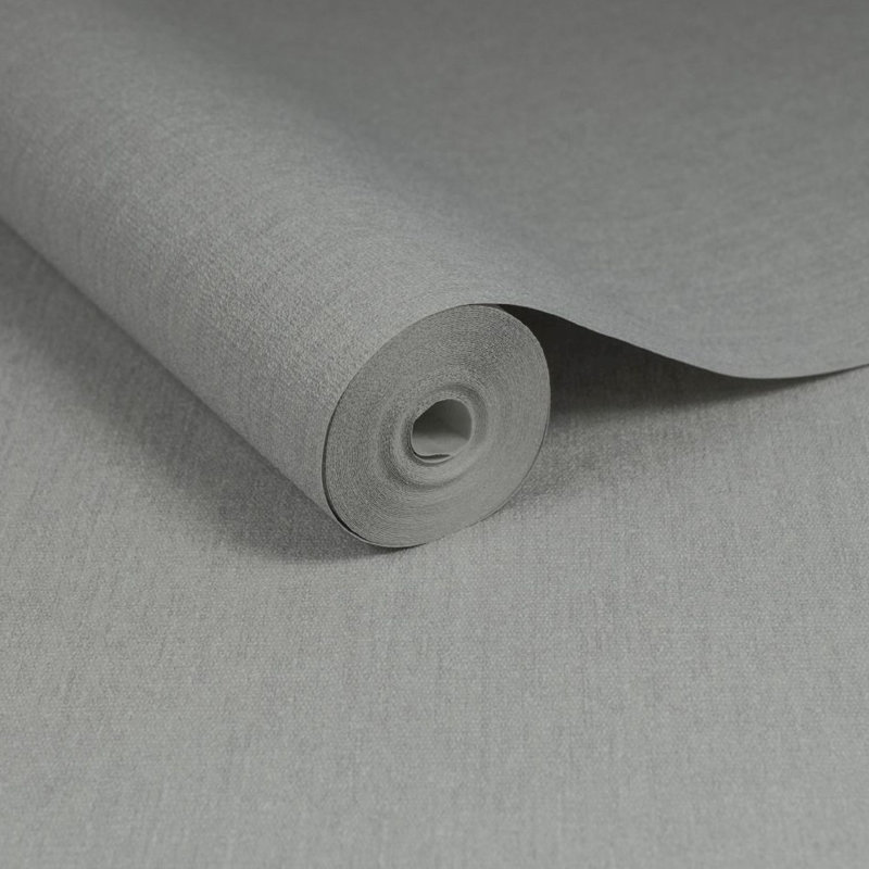 Superfresco Easy Grey Calico Plain Wallpaper