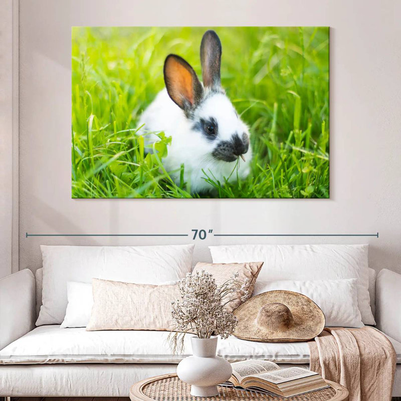 Brampt Grass Munching Rabbit, 34" H x 51" W