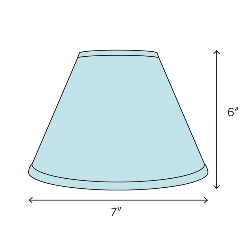 Inari Silk - Martini Pendant Shade -  1.625" Fitter, Cobalt