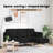vidaXL Sofa Set with Cushion Black Polyester-1100002307
