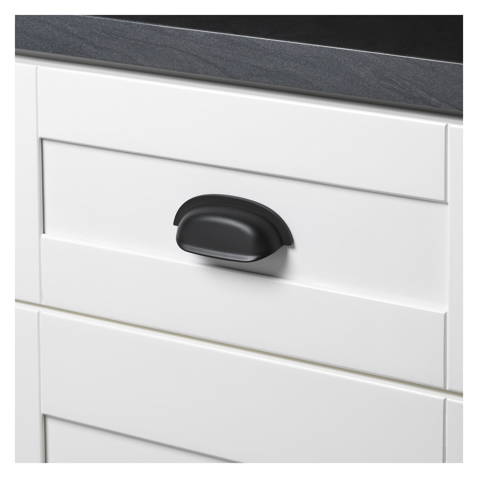 Cup/Bin Pull, Matte Black