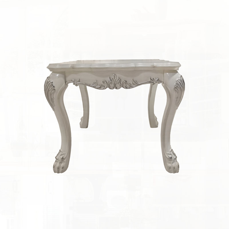 Table de bout de style transitionnel avec plateau de table spacieux