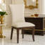 Ensemble de 2 chaises d'appoint Orom, haut dossier, polyester blanc cassé