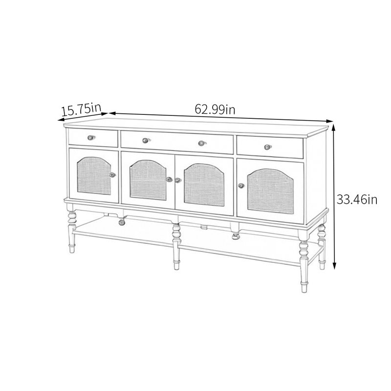 Buffet de rangement moderne à plusieurs couches