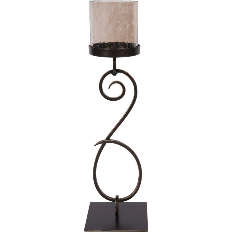 Iron Tabletop Hurricane, 40.8 cm H x 11.4 cm W x 11.4 cm D