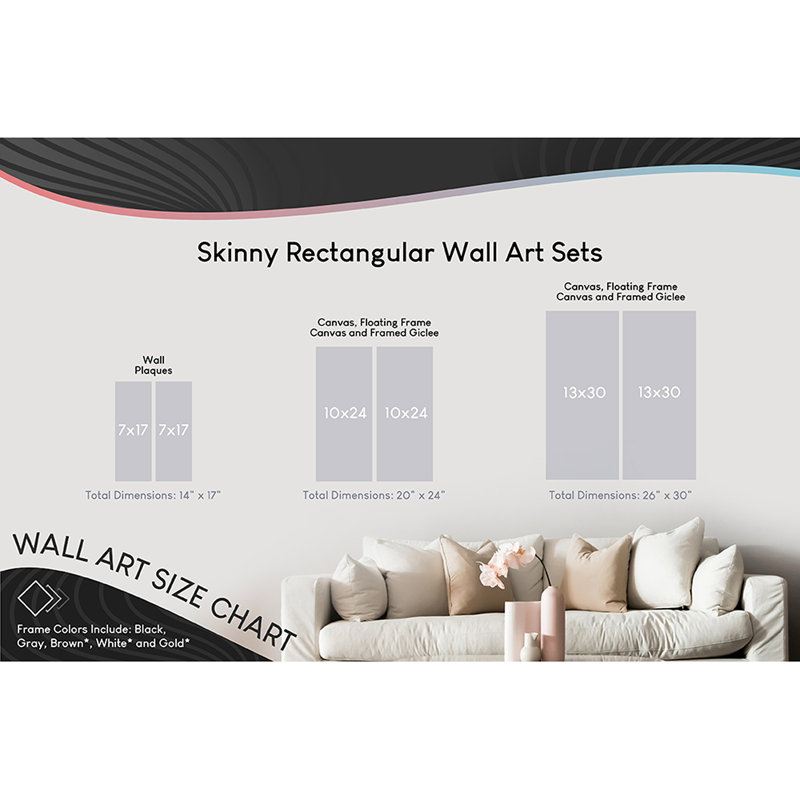 Delicate White Floral Sprigs 13" x 30" Framed Wall Art Set