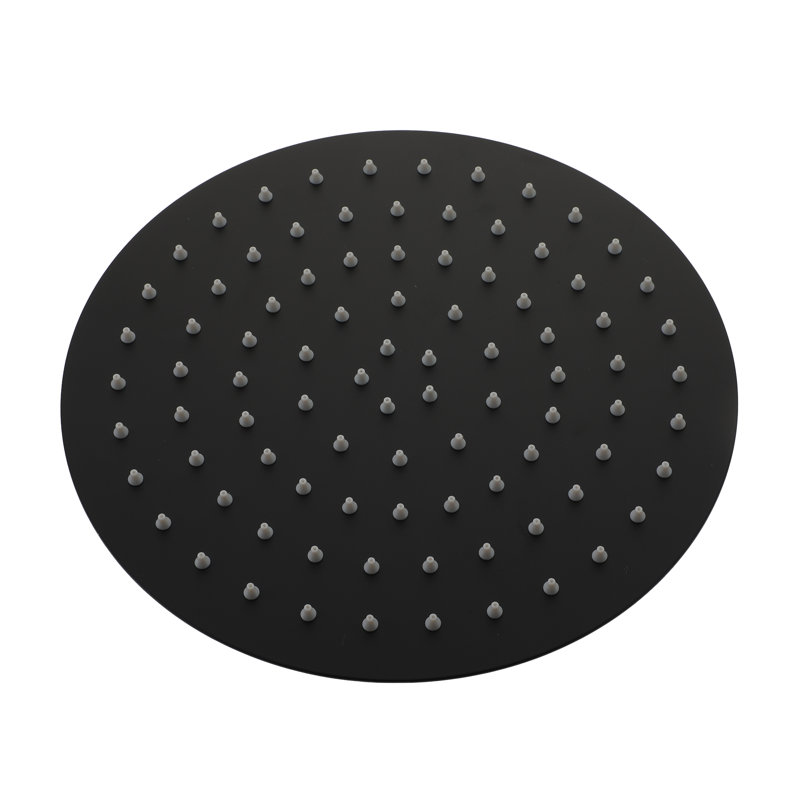 10" 304 Stainless Steel Rain Shower Head, Matte Black, Round