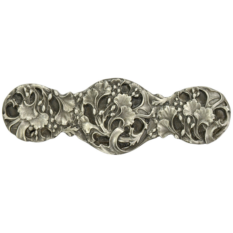 Florid Leaves Bar / Handle Pull, Antique Pewter