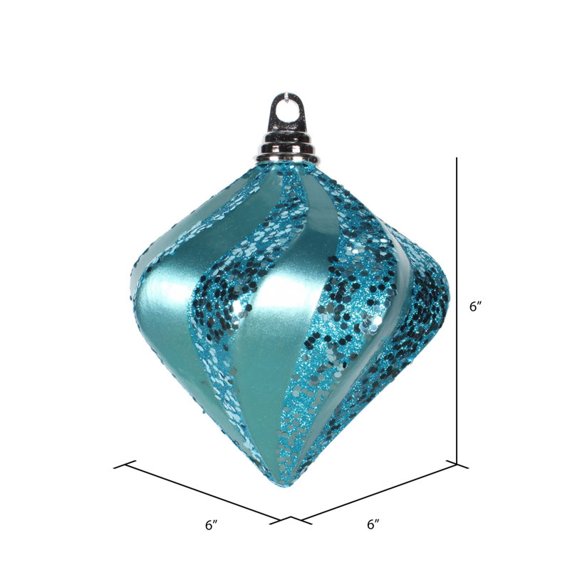 Ornement en forme de diamant, Turquoise
