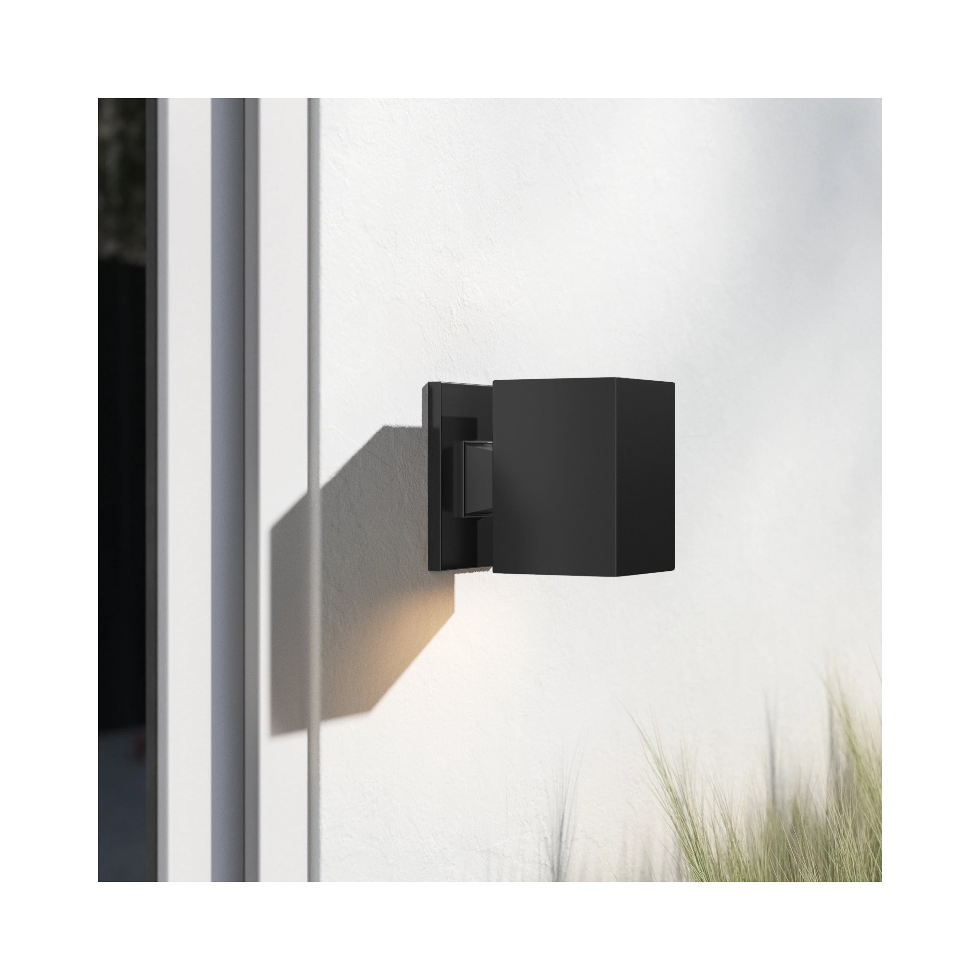 Dyer Single Light Outdoor Wall Light, No, Black, 7" H x 5" W x 5" D