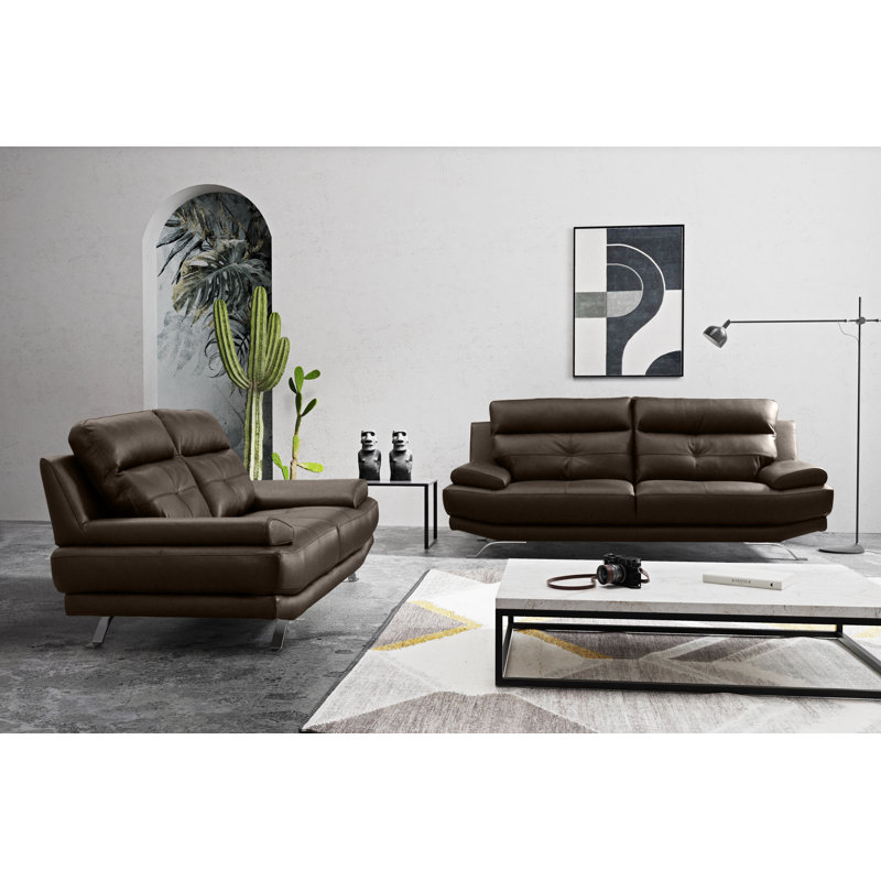 London 2 Seater Sofa, Dark Brown