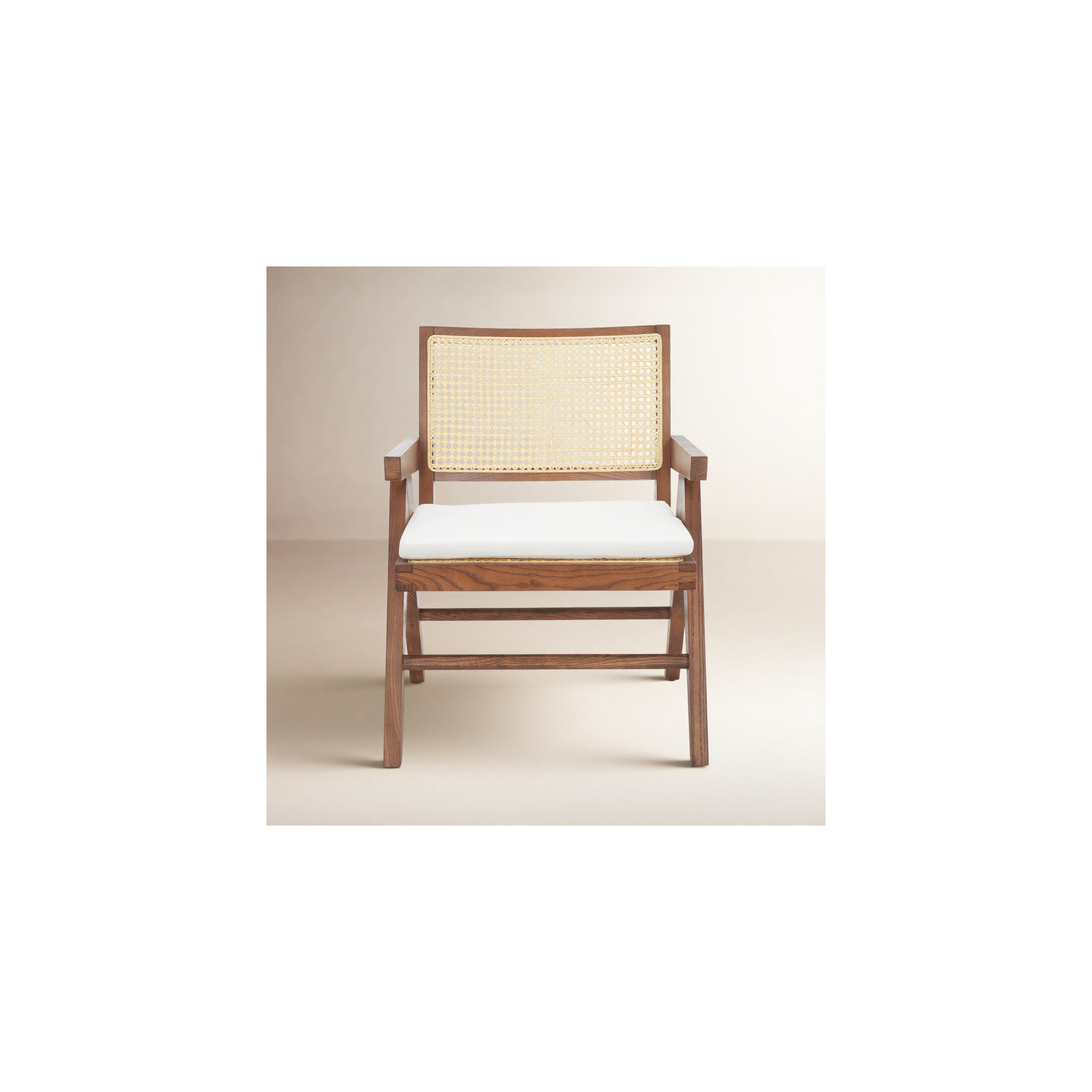 Huck Upholstered Side Chair, Walnut/Natural