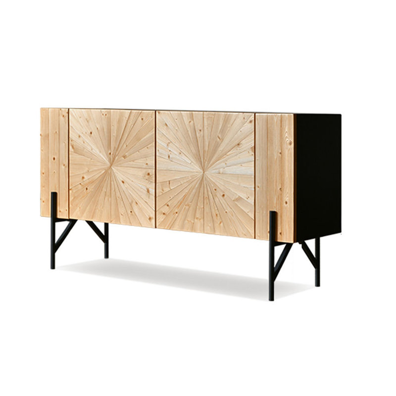 Armoire de salle à manger en bois massif vintage