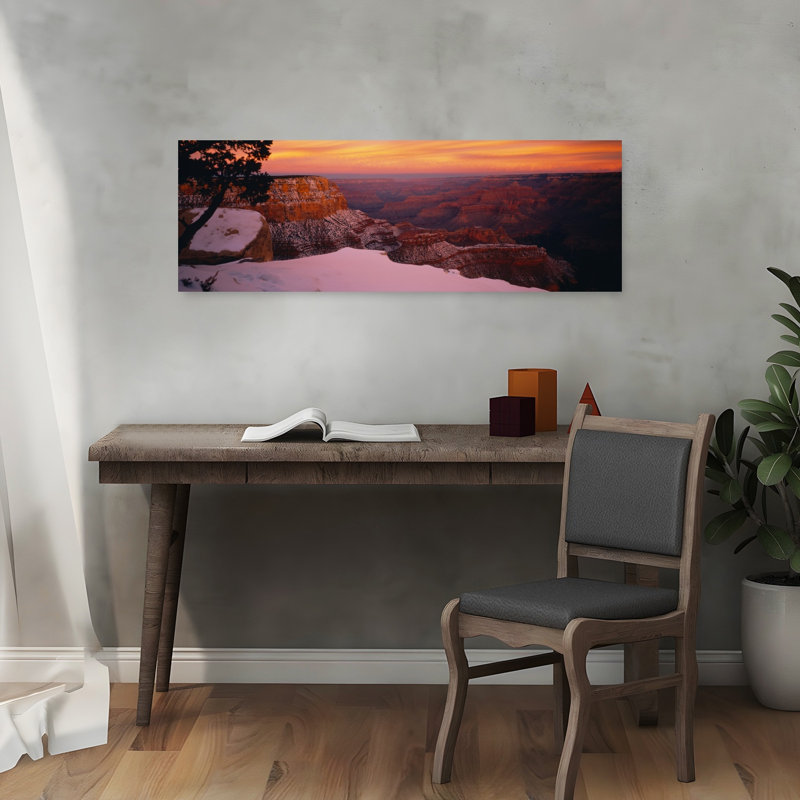 Rock Formations On A Landscape Grand Canyon National Park Arizona USA by James Cowlin - Wrapped Canvas Panoramic Print