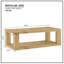 Table basse rectangulaire moderne en bois aggloméré à 2 niveaux de 48 pouces pour salon, bureau, couleur naturelle
