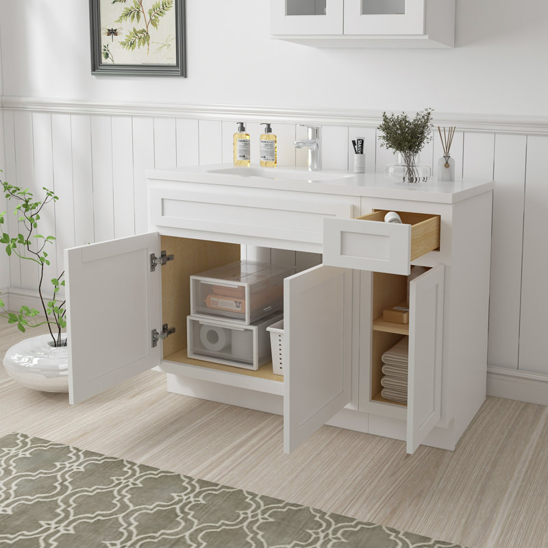 42 base de meuble-lavabo simple seulement, Blanc