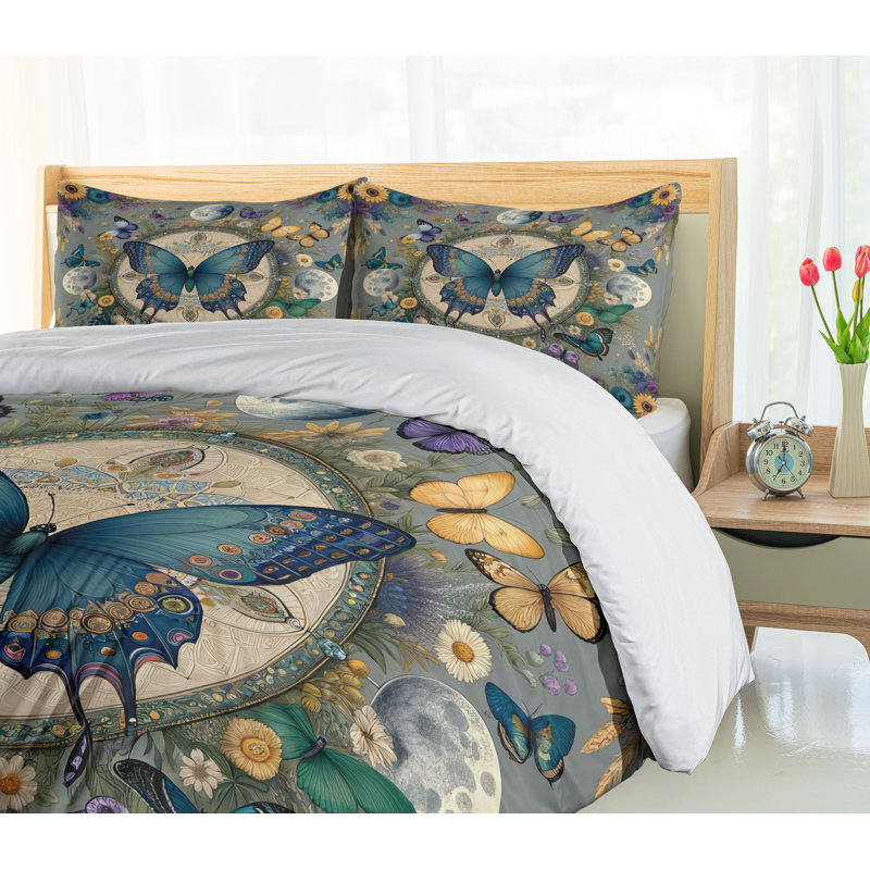 Boho Duvet Cover, California King Duvet Cover + 2 Standard Shams