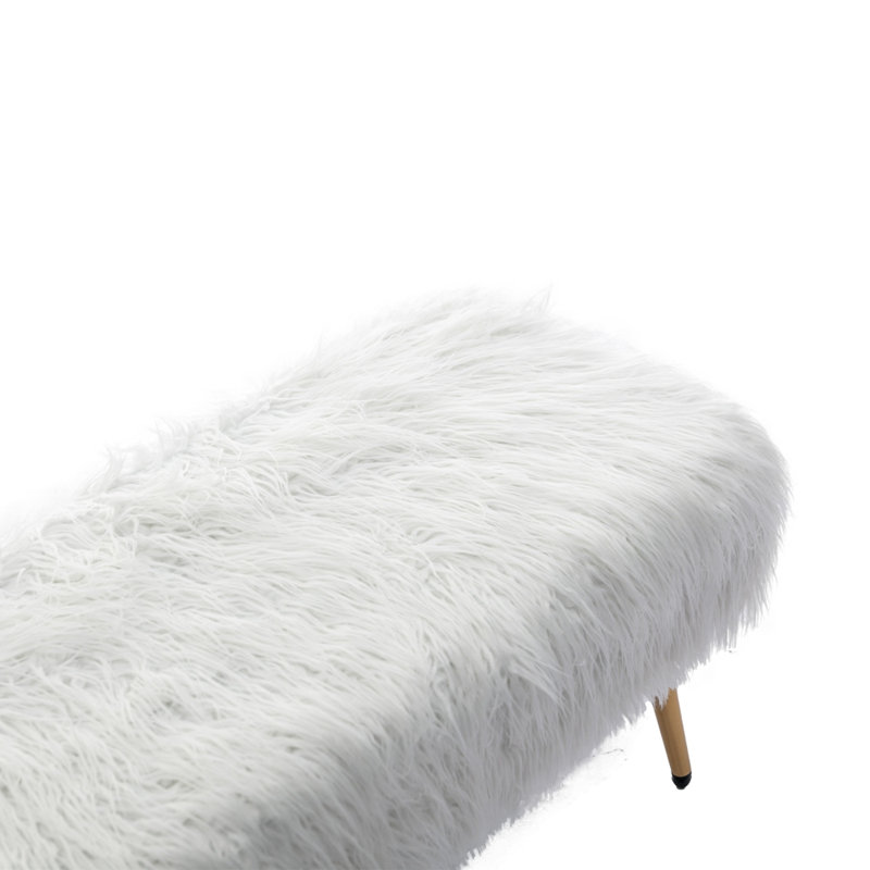 Banc rembourré Koeth, Blanc