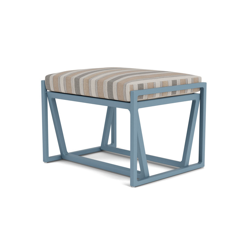 Summit Outdoor Ottoman, Stillwater, Purveyor Pewter