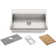 Task 33" x 22" Top-Mount/Undermount Single-Bowl Workstation Kitchen Sink With Accessories