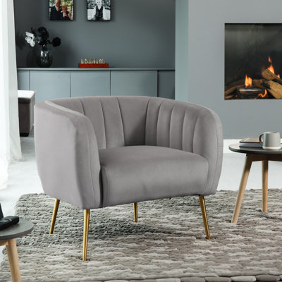 Aylin Velvet Barrel Chair