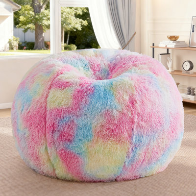 Très grand fauteuil à billes avec housse amovible, rembourrage en mousse à mémoire de forme inclus, chaise longue en microfibre moelleuse pour le salon, la chambre à coucher et la salle de jeux