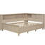 Lit de jour pleine grandeur avec 3 tiroirs et espaces de rangement, finition lait antique blanc, fabrication en bois pour les tiroirs de stabilité, attrait durable