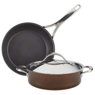 Anolon Nouvelle Copper Stainless Steel Cookware Set - So Olive