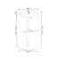 Chaise d'appoint sans dossier en noyer (ensemble de 2)