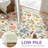Aura Floral Machine Washable Pink / Green / Blue / Beige Indoor Area Rug with Non-Slip Backing-1996760410