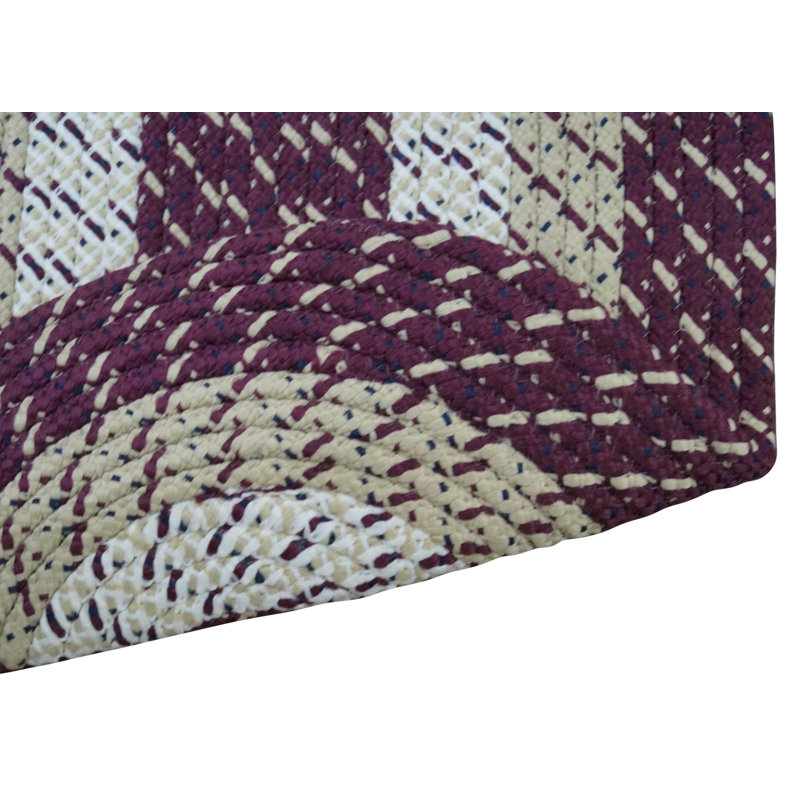 Tapis bourgogne / brun McClure, 42 po x 66 po ovale
