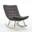 Chaise berçante Lazy, fauteuil de détente confortable à dossier large-211908775
