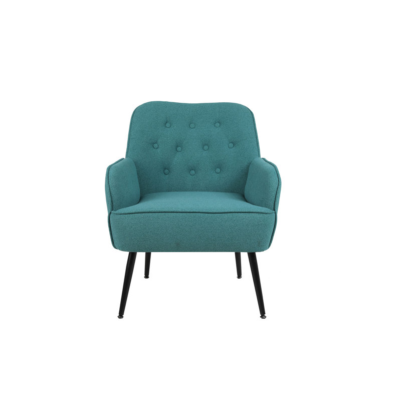 Fauteuil en sherpa de style moderne Mid-Century, Vert
