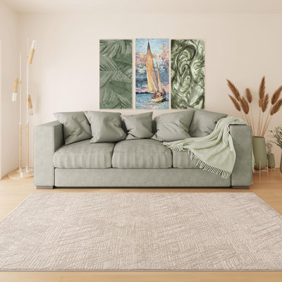 Ruglenza Modern Area Rug - Soft Pile Easy Clean Carpet for Living Room & Bedroom, Durable Synthetic Fibre, Stylish Home Decor Rug