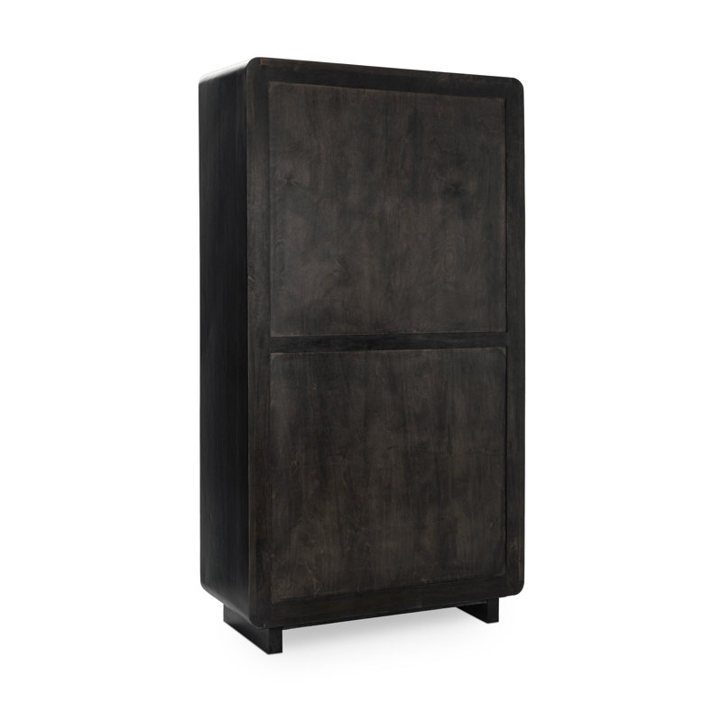 Albero Solid Wood Accent Cabinet, Black