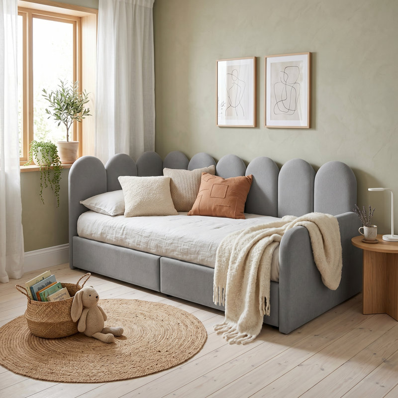 Upholstered Daybed, Grey