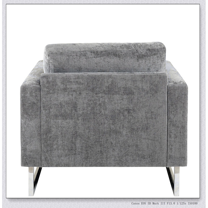 Fauteuil gris en polyester
