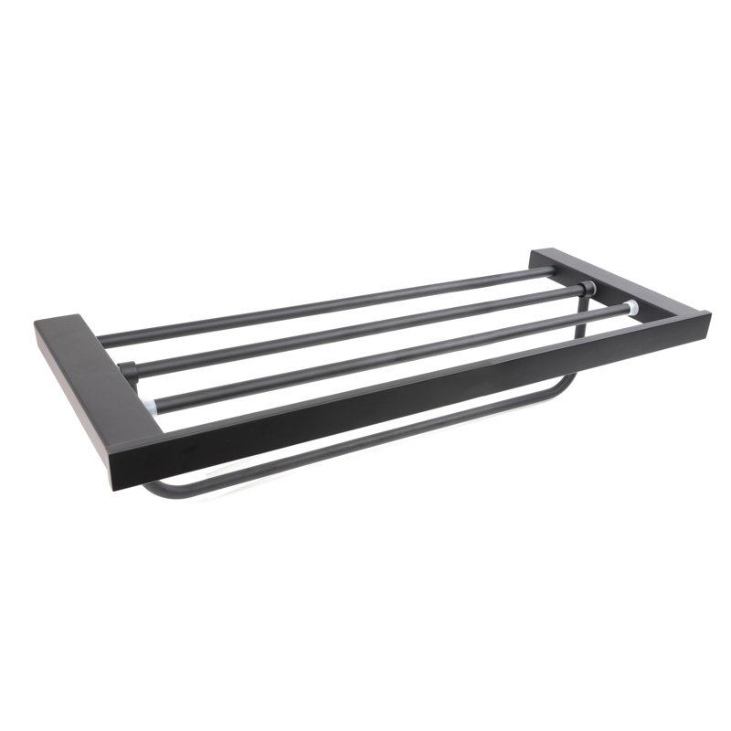 Florence Black Brass Wall-Mounted Towel Rack