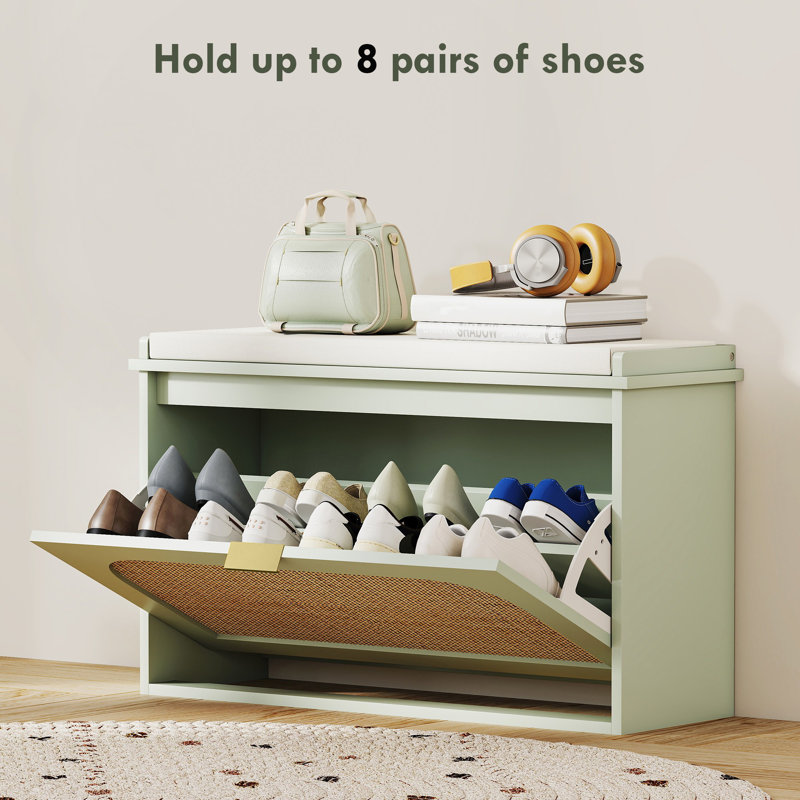 8 Pair Shoe Storage Bench