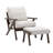 Juntier 25" W Linen Armchair and Ottoman-444316357