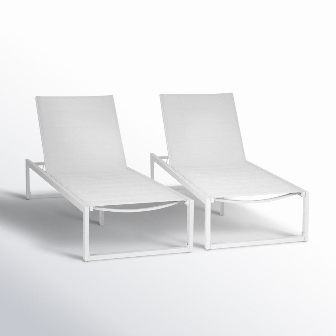 Armando Aluminum Outdoor Chaise Lounge (Set of 2) AllModern Frame 