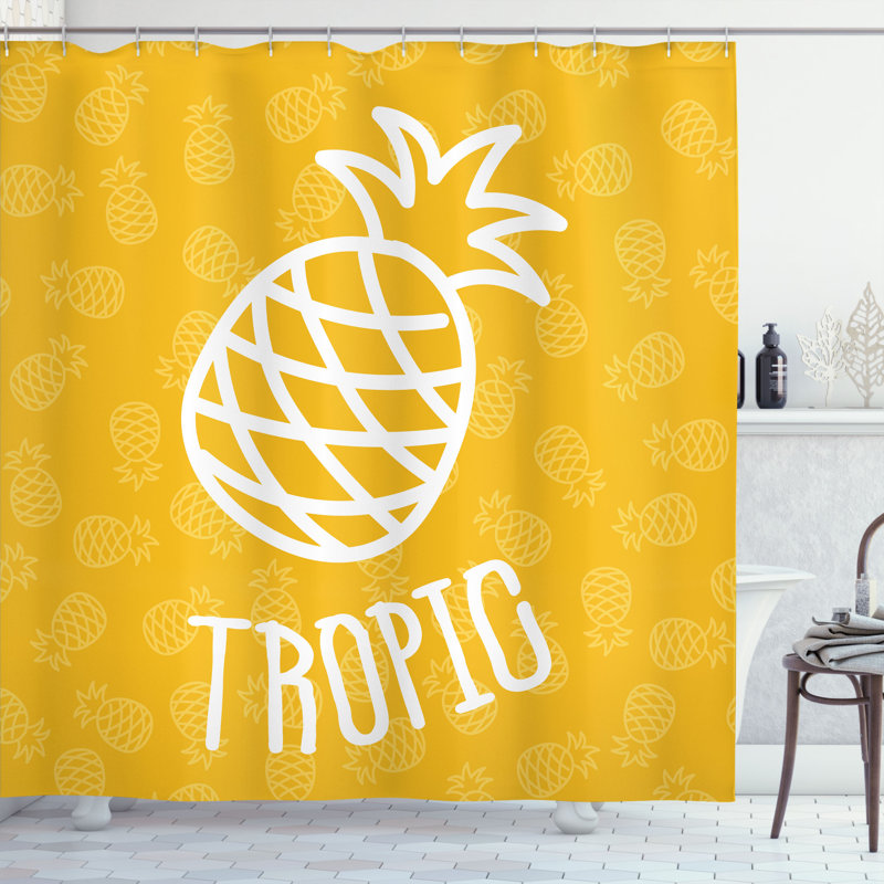 Shower Curtain with Hooks Included, 70" H x 69" W