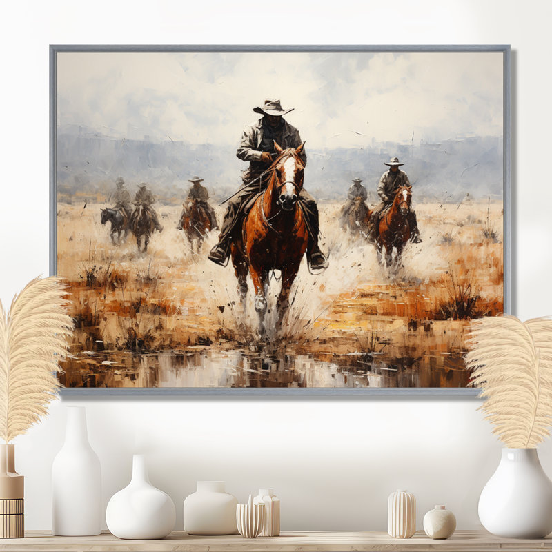 Western Dust and Grit II - Western, reproduction d'art encadrée, H 30 po x l 40 po x P 1,5 po, Encadrement argenté
